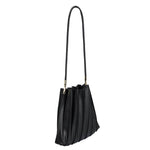 Carrie Pleated Shoulder Bag - Black