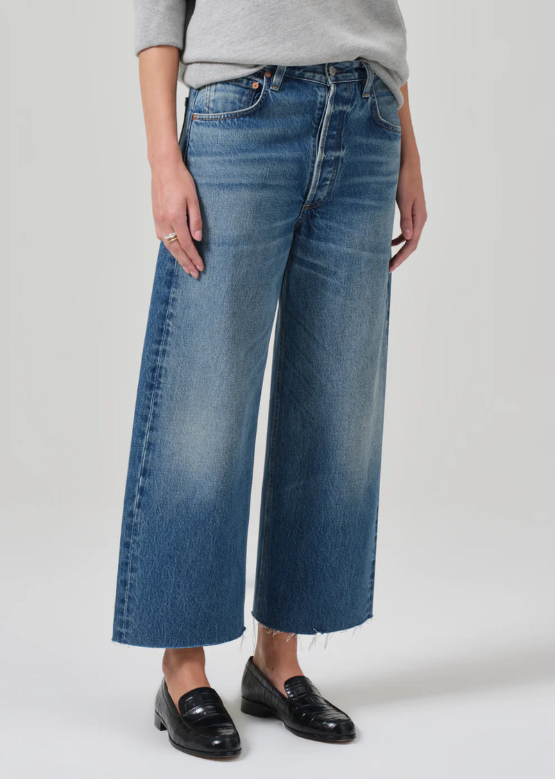 Ayla Raw Hem Crop Jean - Doheny