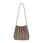 Carrie Pleated Shoulder Bag - Mushroom