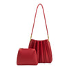 Carrie Pleated Shoulder Bag - Red