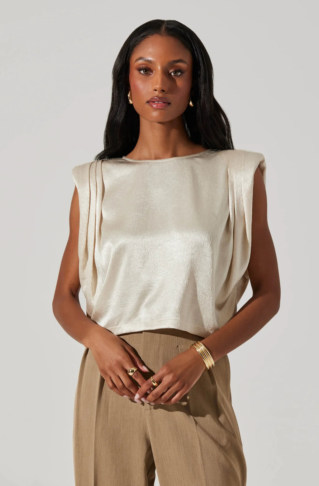 Isola Boxy Shoulder Pad Top