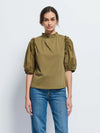 Roya Ruched Neck Top