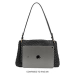 Natalia Black Recycled Vegan Shoulder Bag